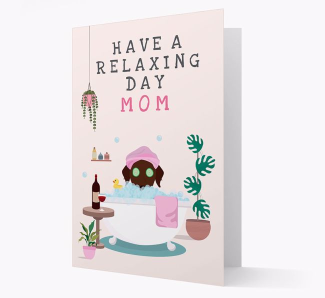 Relaxing Day: Personalized Card with {breedFullName} Icon