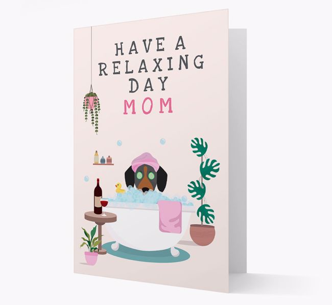 Relaxing Day: Personalized Card with {breedFullName} Icon