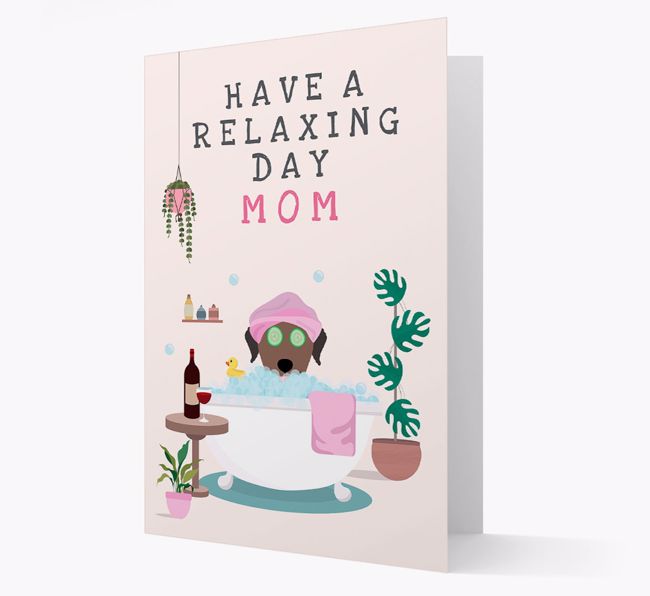 Relaxing Day: Personalized Card with {breedFullName} Icon