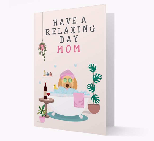 Relaxing Day: Personalized Card with {breedFullName} Icon