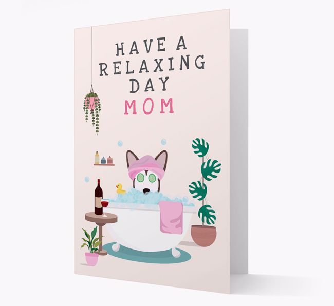 Relaxing Day: Personalized Card with {breedFullName} Icon