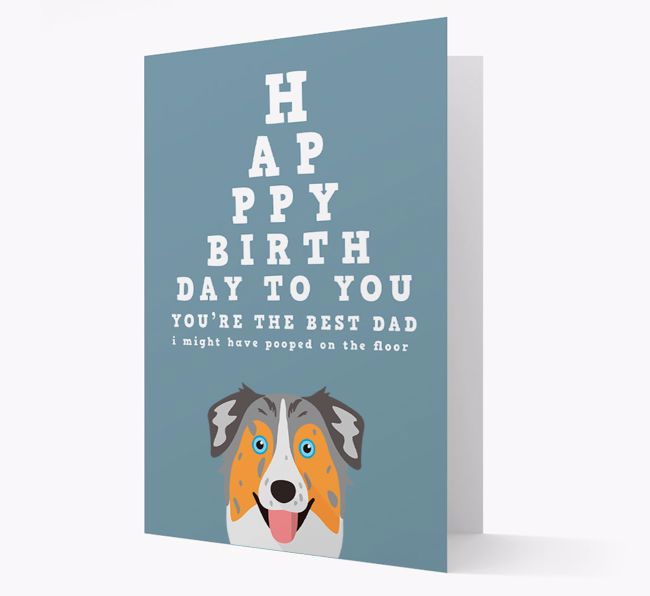 Happy Birthday Dad: Personalised Card with {breedFullName} Icon