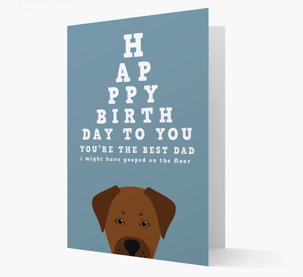 Happy Birthday Dad: Personalised {breedFullName} Card