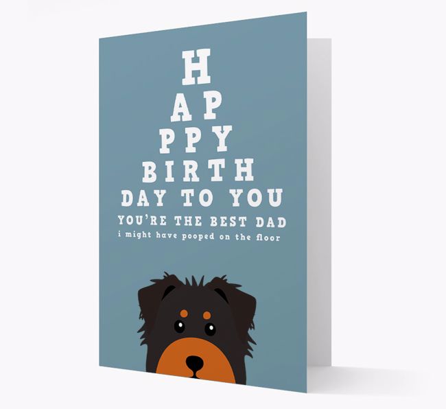 Happy Birthday Dad: Personalized Card with {breedFullName} Icon