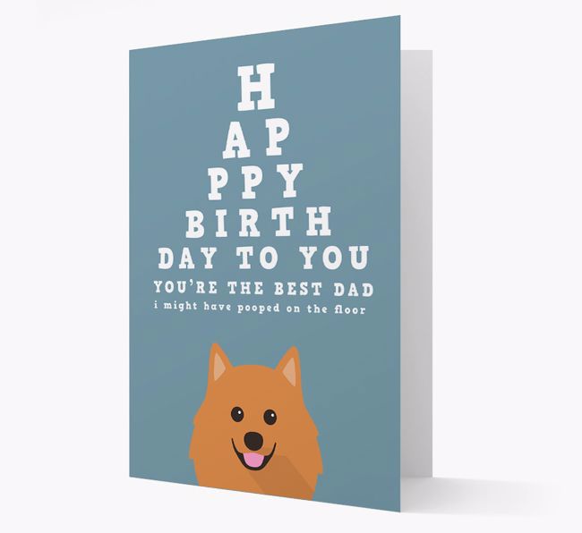 Happy Birthday Dad: Personalized Card with {breedFullName} Icon