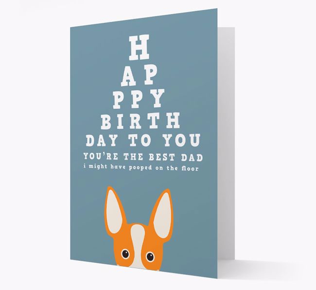 Happy Birthday Dad: Personalised Card with {breedFullName} Icon