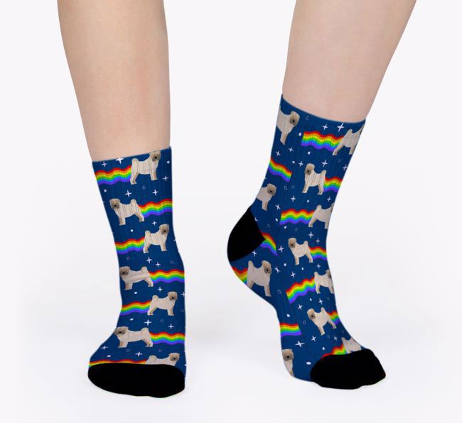 Rainbow Fart: Personalized {breedFullName} Socks