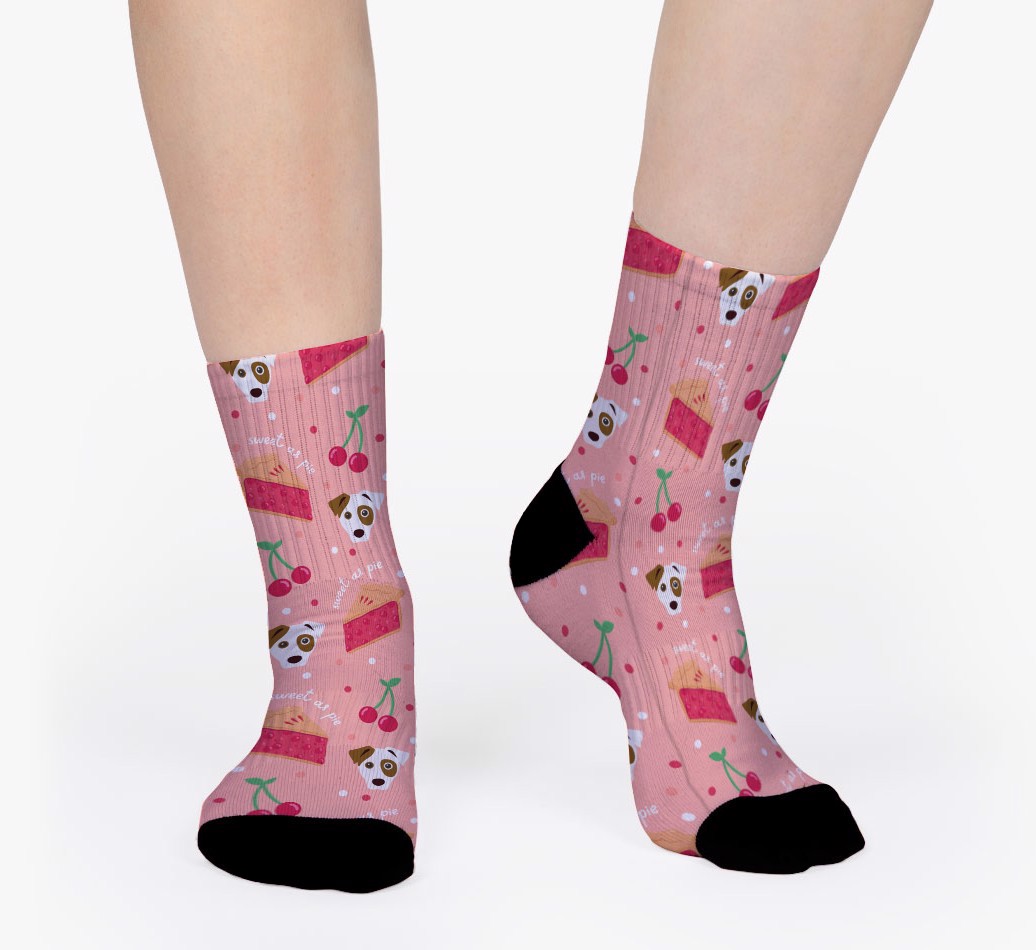 Sweet as Pie: Personalised {breedFullName} Socks - man's socks