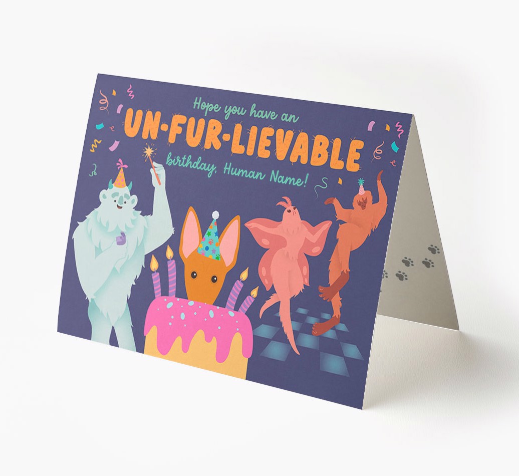 Un-fur-lievable Birthday: Personalized {breedFullName} Card