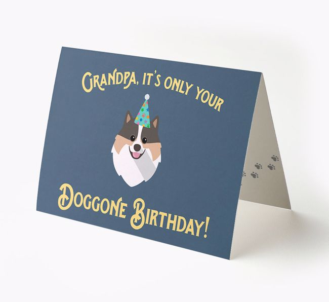 Grandpa's Doggone Birthday: Personalized {breedFullName} Card