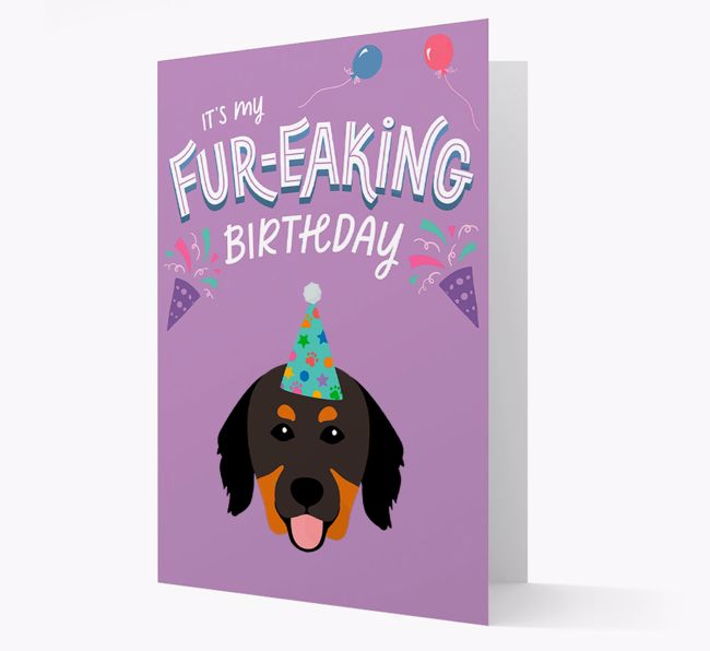 'It's My Fur-eaking Birthday': Personalized {breedFullName} Card