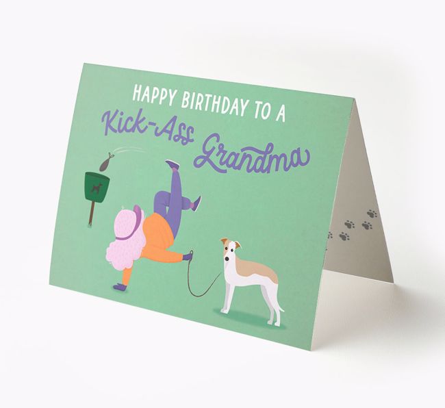 Kick-Ass Grandma: Personalized {breedFullName} Birthday Card