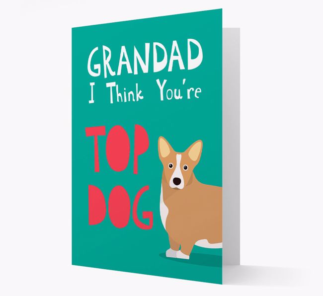 Grandad You're Top Dog: Personalised {breedFullName} Card