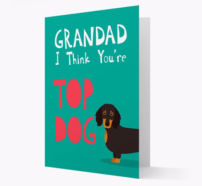 Grandad You're Top Dog: Personalised {breedFullName} Card