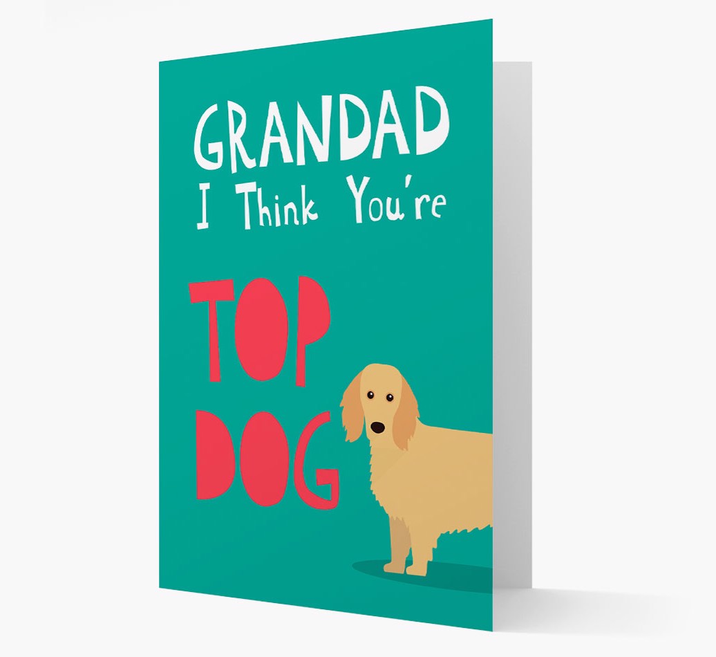 Grandad You're Top Dog: Personalised {breedFullName} Card