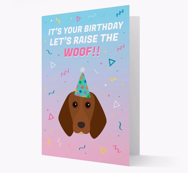 Raise The Woof: Personalized Card with {breedFullName} Icon