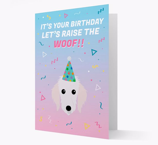 Raise The Woof: Personalised Card with {breedFullName} Icon