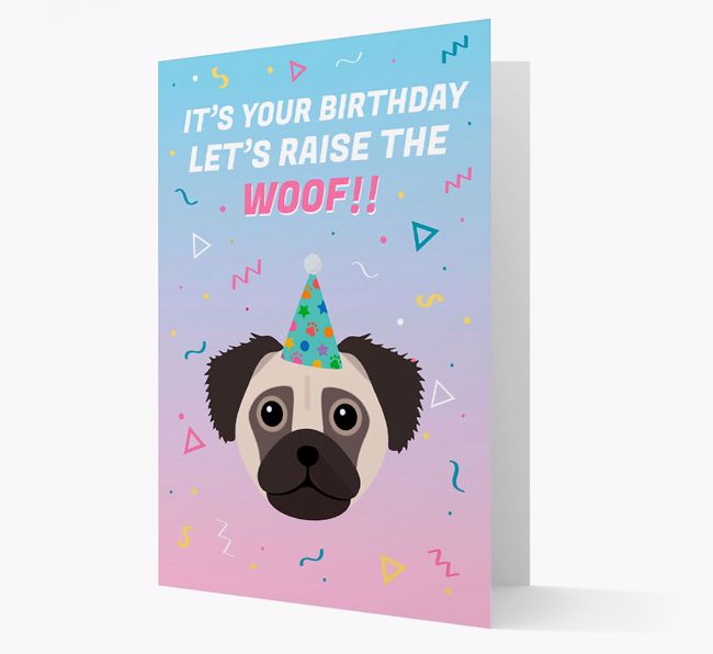 Raise The Woof: Personalised Card with {breedFullName} Icon