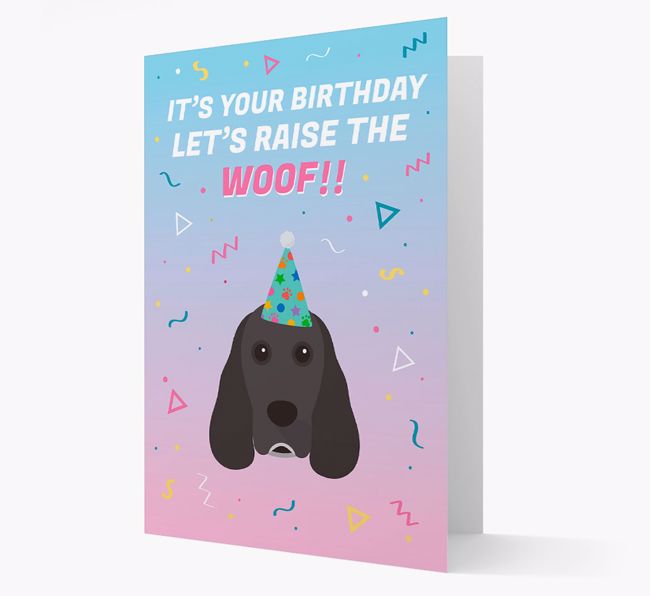 Raise The Woof: Personalized Card with {breedFullName} Icon