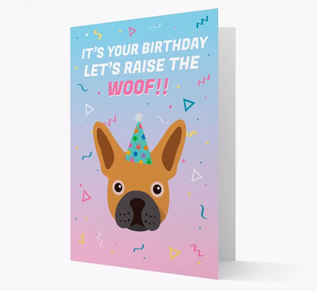 Raise The Woof: Personalized Card with {breedFullName} Icon