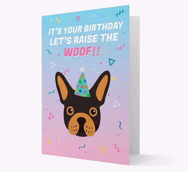 Raise The Woof: Personalised Card with {breedFullName} Icon