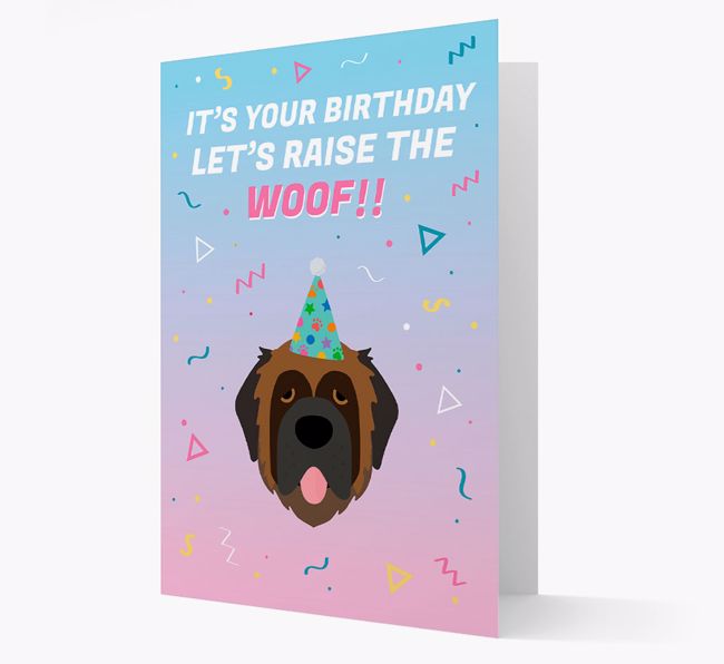 Raise The Woof: Personalized Card with {breedFullName} Icon