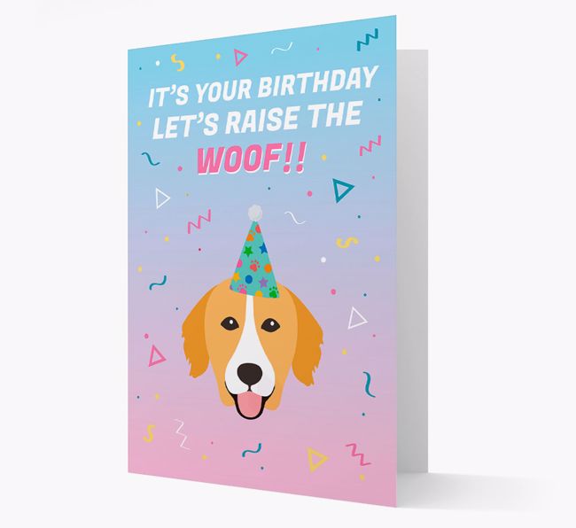 Raise The Woof: Personalized Card with {breedFullName} Icon