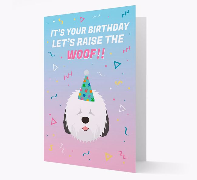 Raise The Woof: Personalized Card with {breedFullName} Icon