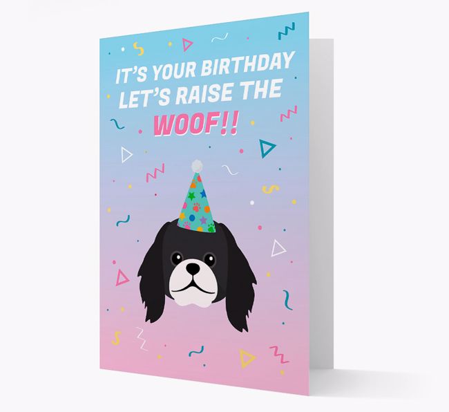 Raise The Woof: Personalized Card with {breedFullName} Icon