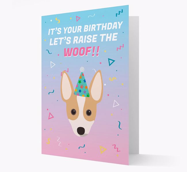 Raise The Woof: Personalized Card with {breedFullName} Icon