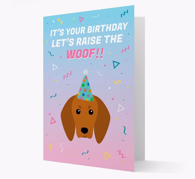 Raise The Woof: Personalized Card with {breedFullName} Icon