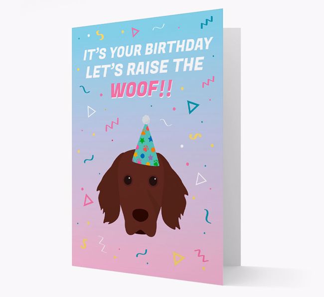 Raise The Woof: Personalized Card with {breedFullName} Icon