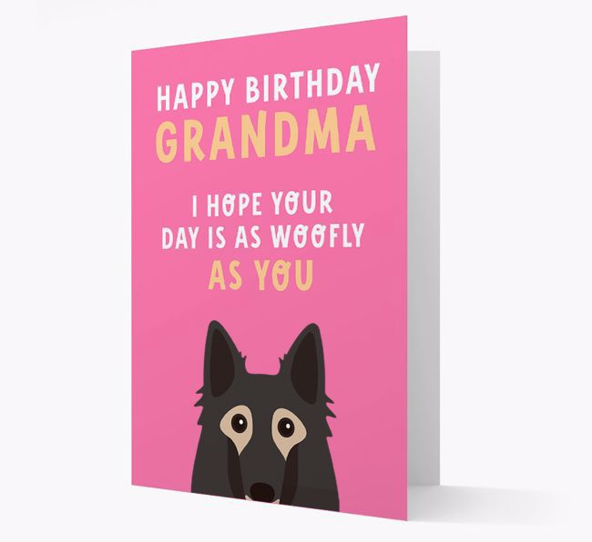 Woofly Grandma: Personalized Card with {breedFullName} Icon