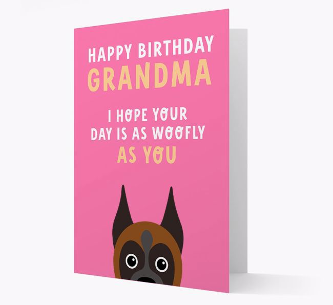 Woofly Grandma: Personalized Card with {breedFullName} Icon