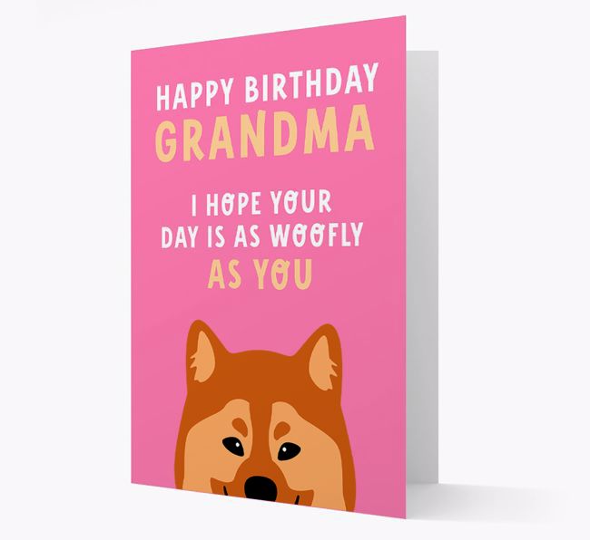 Woofly Grandma: Personalized Card with {breedFullName} Icon