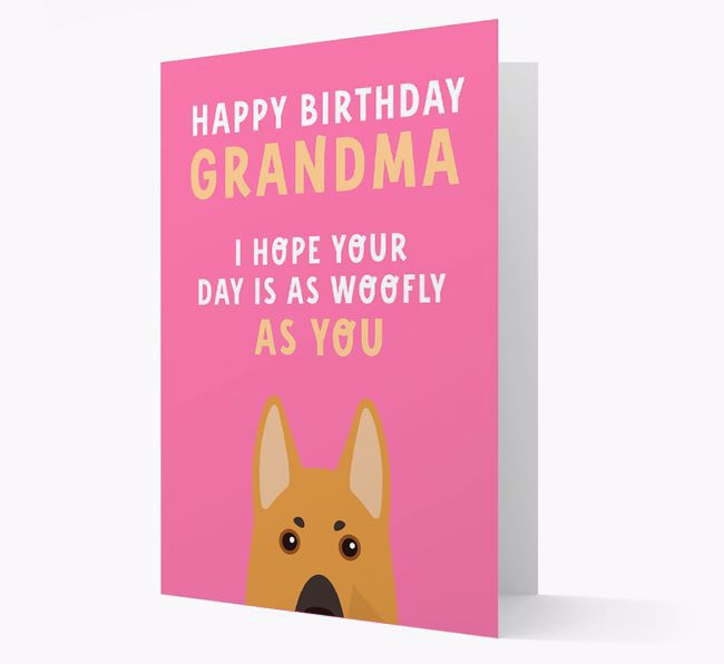 Woofly Grandma: Personalized Card with {breedFullName} Icon