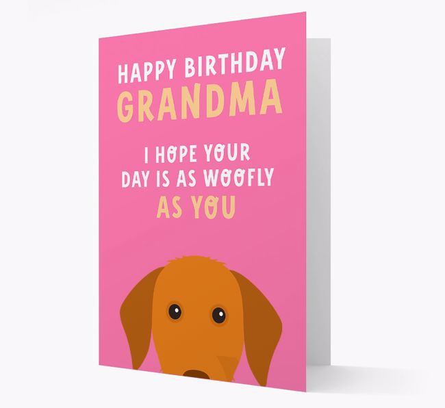 Woofly Grandma: Personalized Card with {breedFullName} Icon