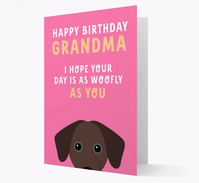 Woofly Grandma: Personalized Card with {breedFullName} Icon