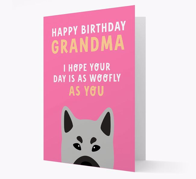 Woofly Grandma: Personalised Card with {breedFullName} Icon