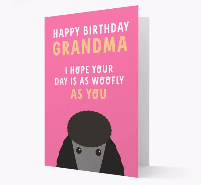 Woofly Grandma: Personalized Card with {breedFullName} Icon