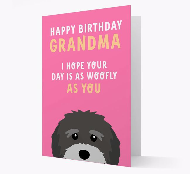 Woofly Grandma: Personalized Card with {breedFullName} Icon