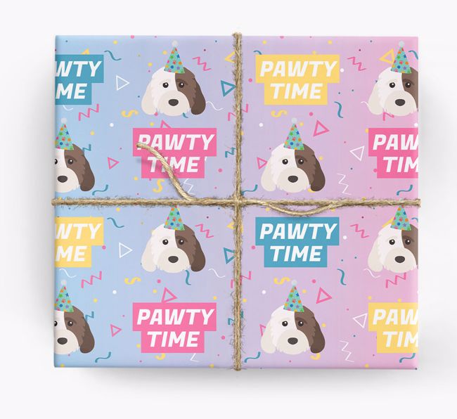 Pawty Time: Personalised {breedFullName} Wrapping Paper