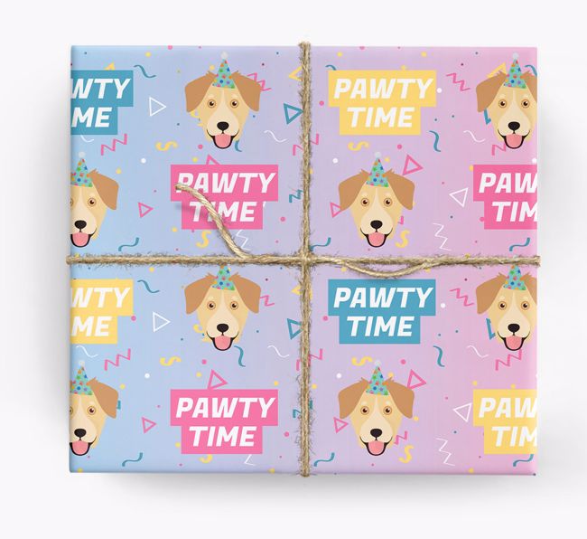 Pawty Time: Personalised {breedFullName} Wrapping Paper