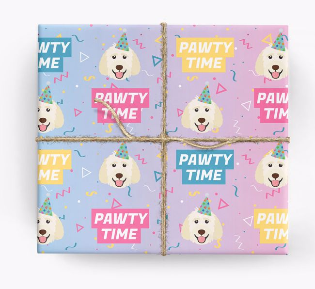 Pawty Time: Personalised {breedFullName} Wrapping Paper