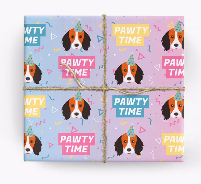 Pawty Time: Personalised {breedFullName} Wrapping Paper