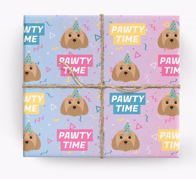 Pawty Time: Personalized {breedFullName} Wrapping Paper