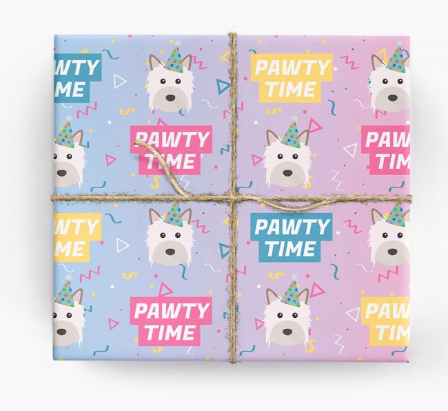 Pawty Time: Personalised {breedFullName} Wrapping Paper