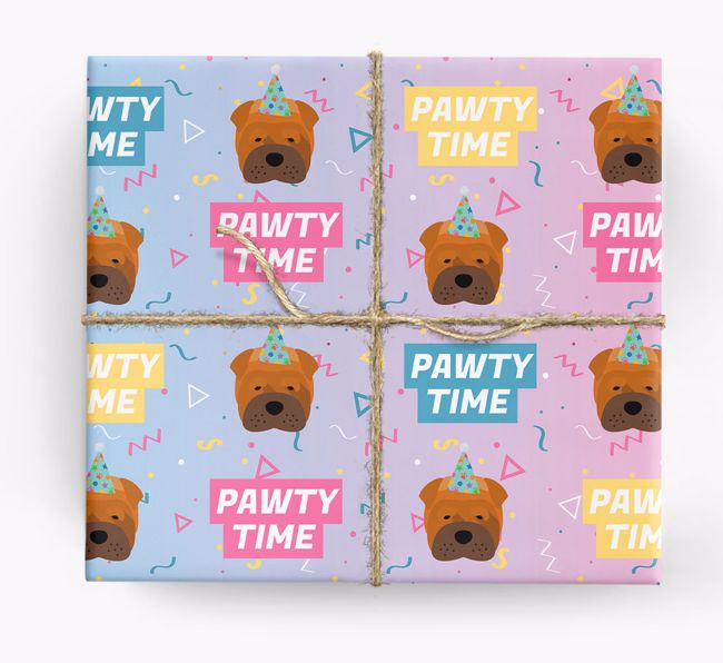 Pawty Time: Personalised {breedFullName} Wrapping Paper