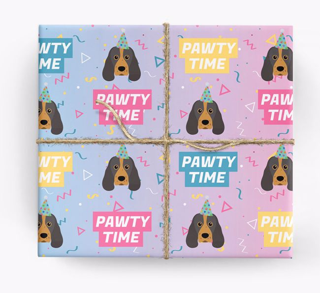 Pawty Time: Personalised {breedFullName} Wrapping Paper