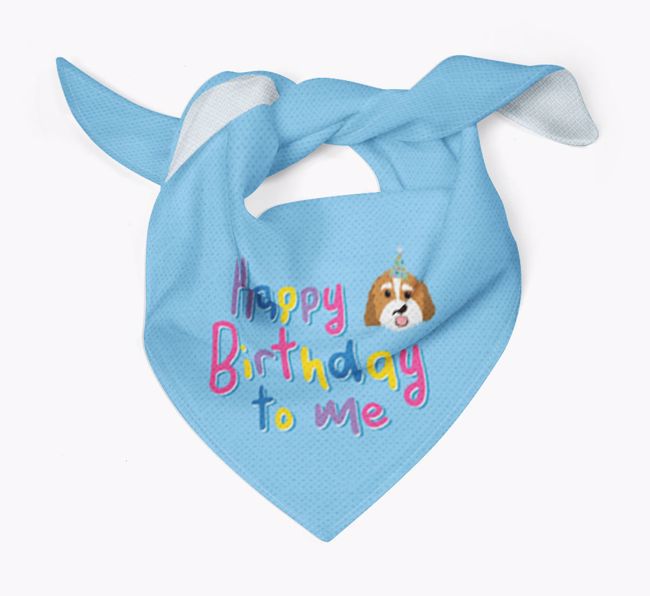 Happy Birthday To Me: Personalized {breedFullName} Bandana